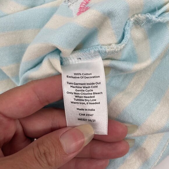 NWT Talbots Ice Skating Embroidered Striped Shirt Womens Size Medium Winter - Picture 7 of 10